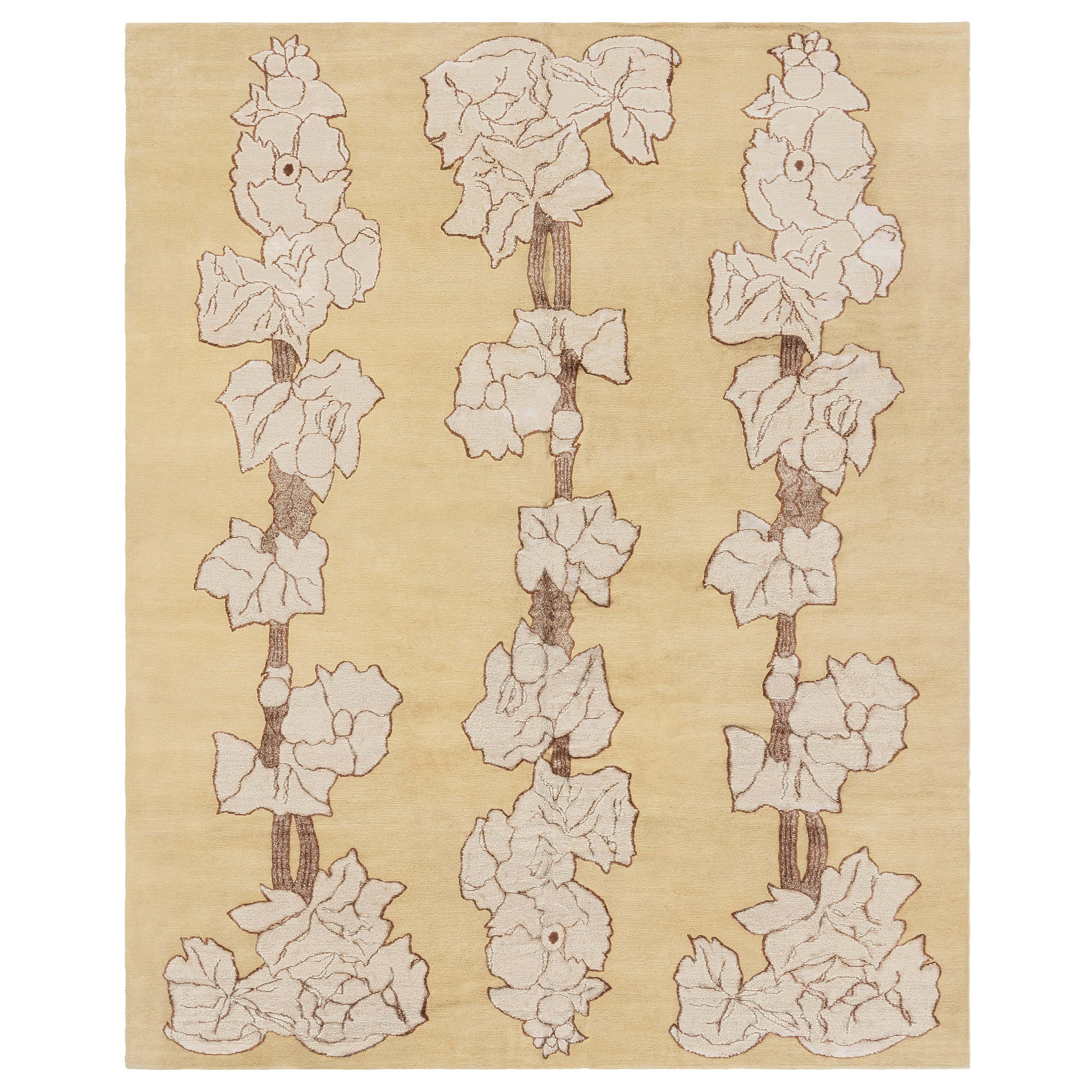Moderner handgefertigter Napa Vines-Wollteppich von Doris Leslie Blau
