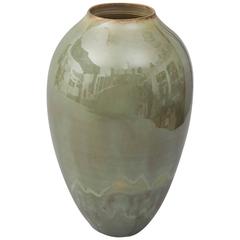 Contemporary 2015 Green Celadon Vase, One of a Kind, Karen Swami