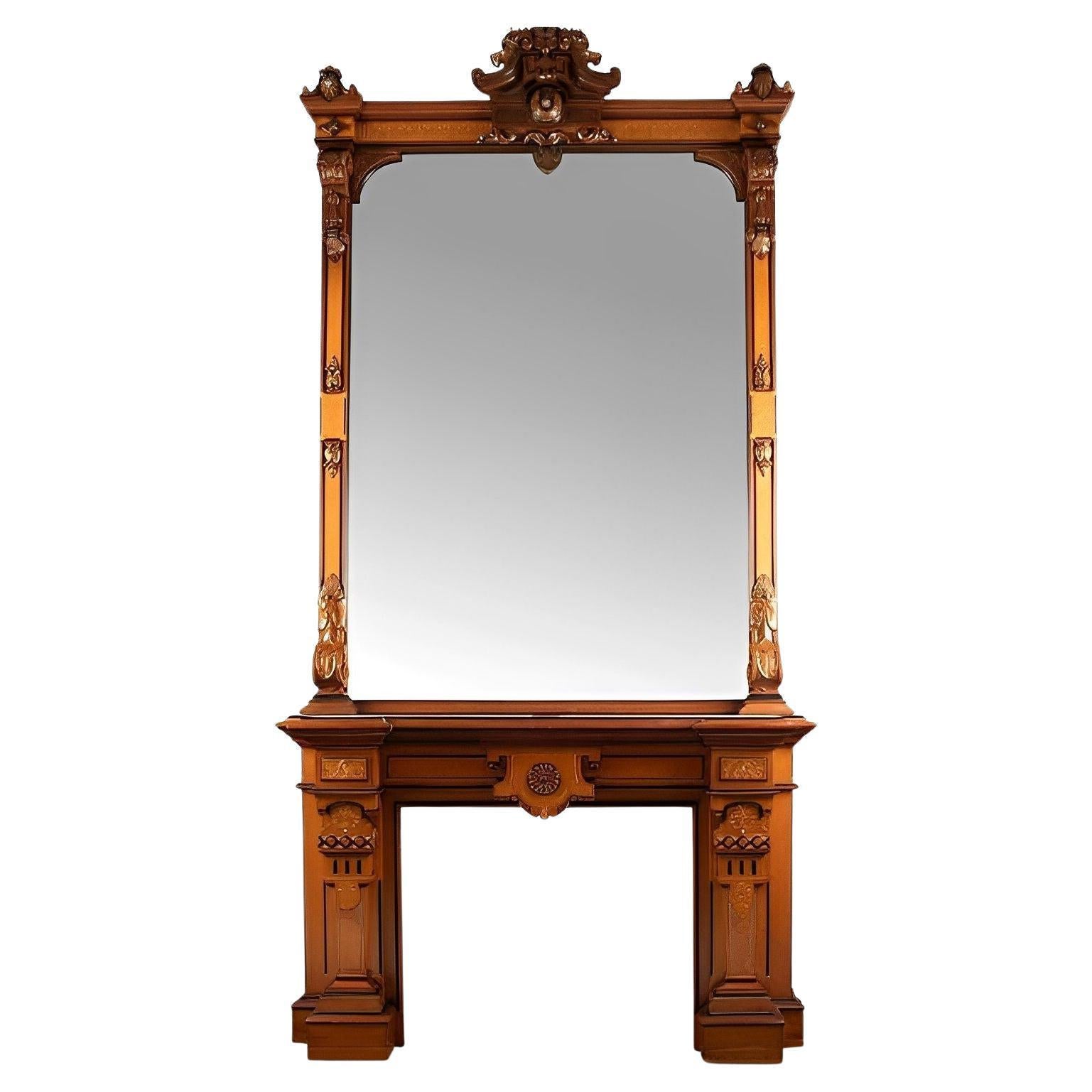 Birdseye Maple Mantel Mirrors and Fireplace Mirrors