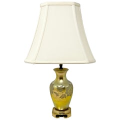 Antique American Art Deco Steuben Acid-Cut Gilt Glass Lamp, Circa 1910's-1920's.