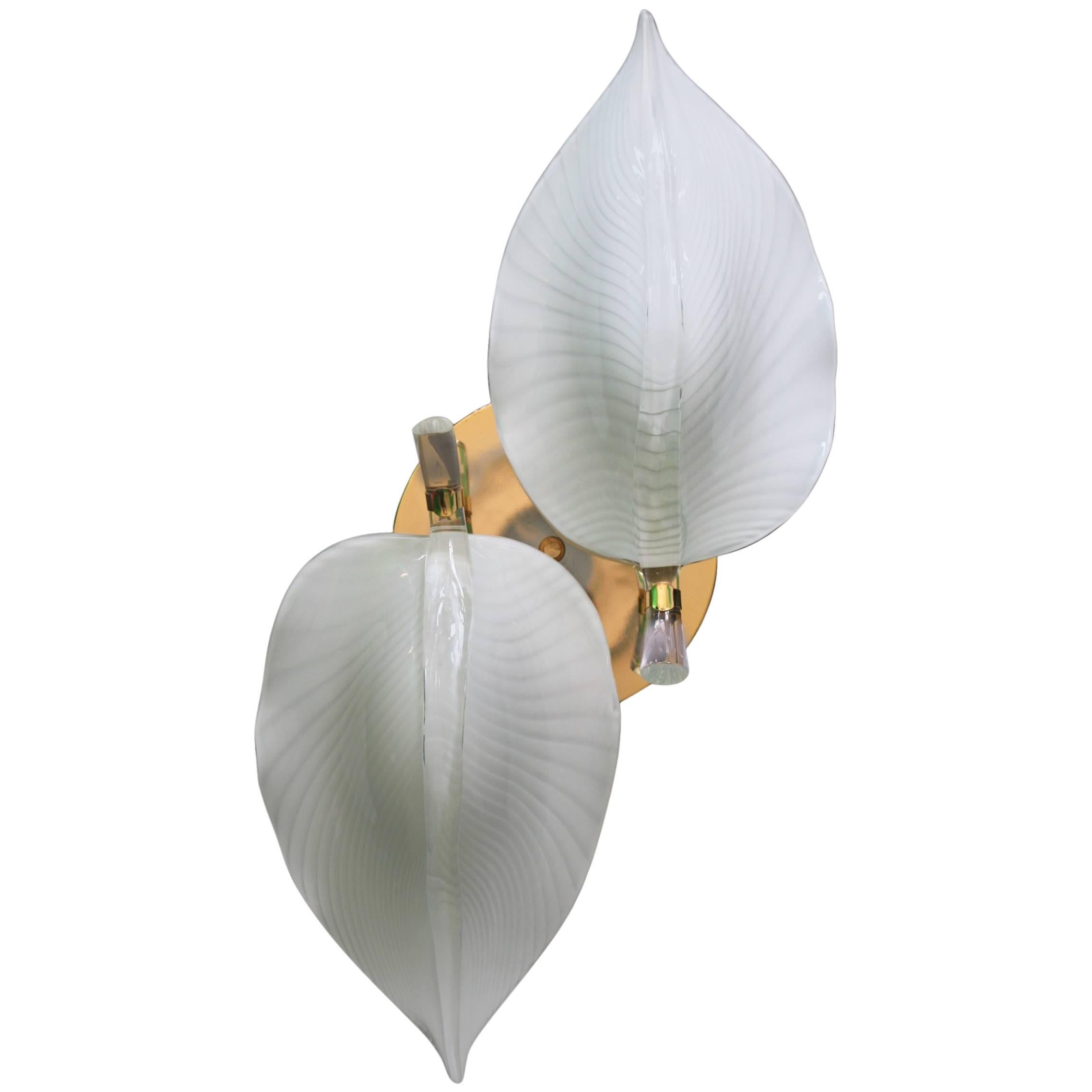 Murano Glass Two-Leaf Flush Mount