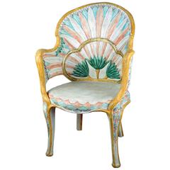 1970s Italian Wood Armchair by Bartolozzi e Maioli, Florence