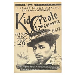 Vintage Kid Creole Concert Poster 1985