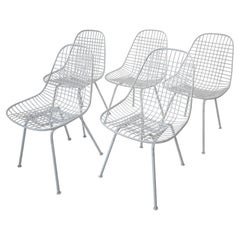 Sedie da pranzo Wire Scoop di Eames per Herman Miller