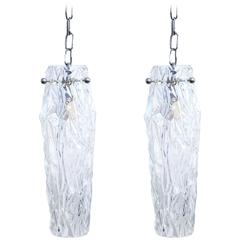 Pair of Prismatic Icicle Pendants 1