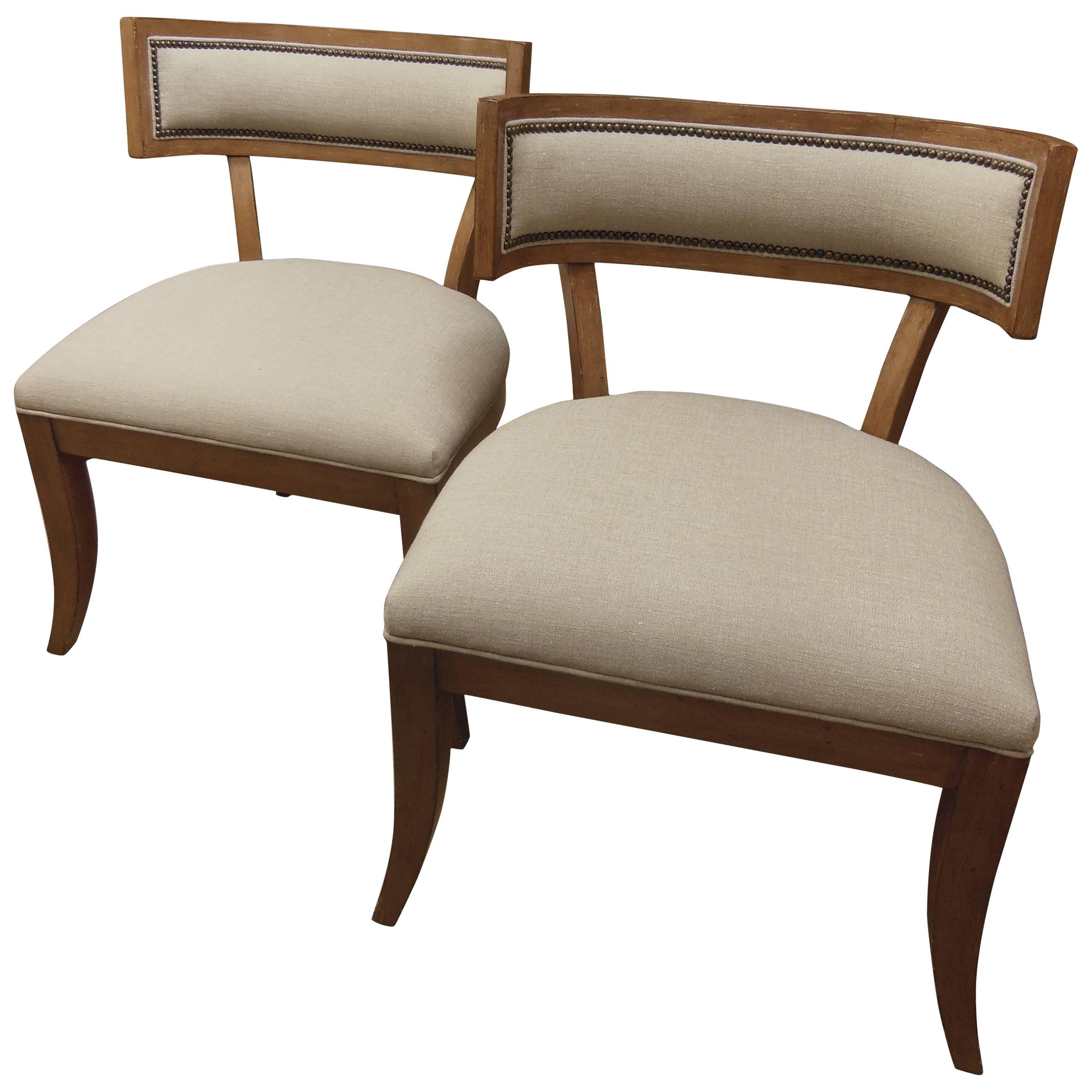 Pair Vintage Klismos Chairs For Sale