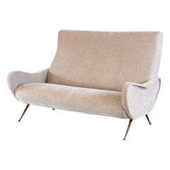 1950s Italian Two-Seater Sofa by Gigi Radice for Minotti in Rubelli Fabric
