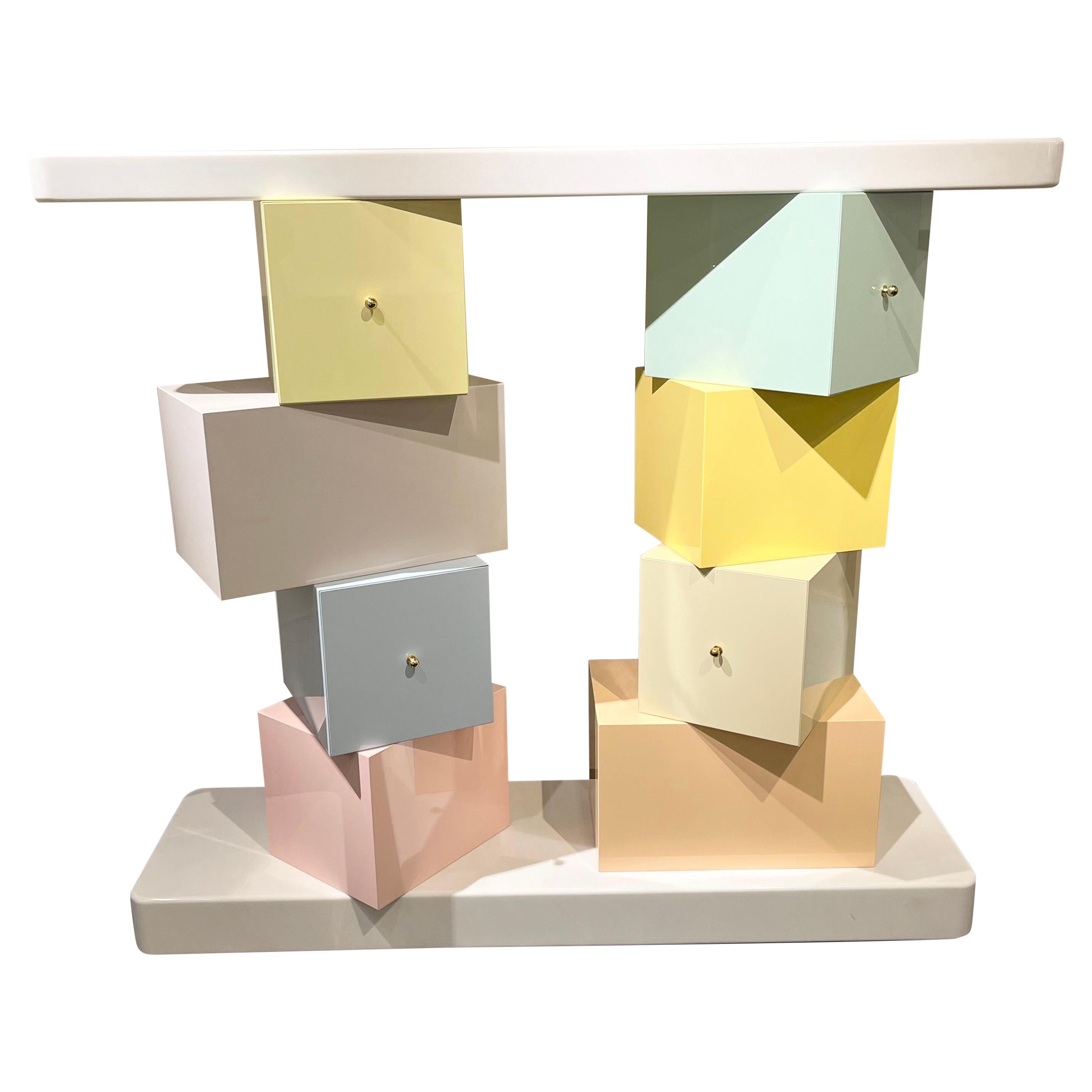 Ettore Sottsass, consola cubica