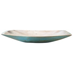 19th Century Swedish antique genuine country Folk Art wooden trough / bowl