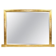 Large Antique Gilt Carved Wood Overmantle Mirror, England, circa 1890–1910