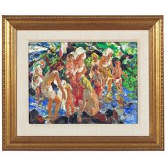 "Bathing Group" Painting by John Edward Costigan 11
