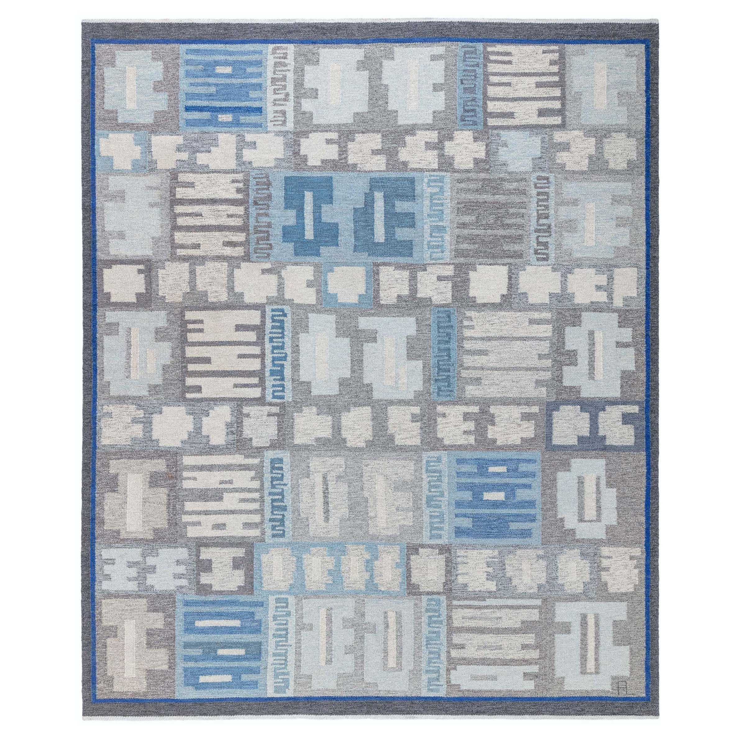 Doris Leslie Blau Swedish Flat Woven Rug by Alice Lund