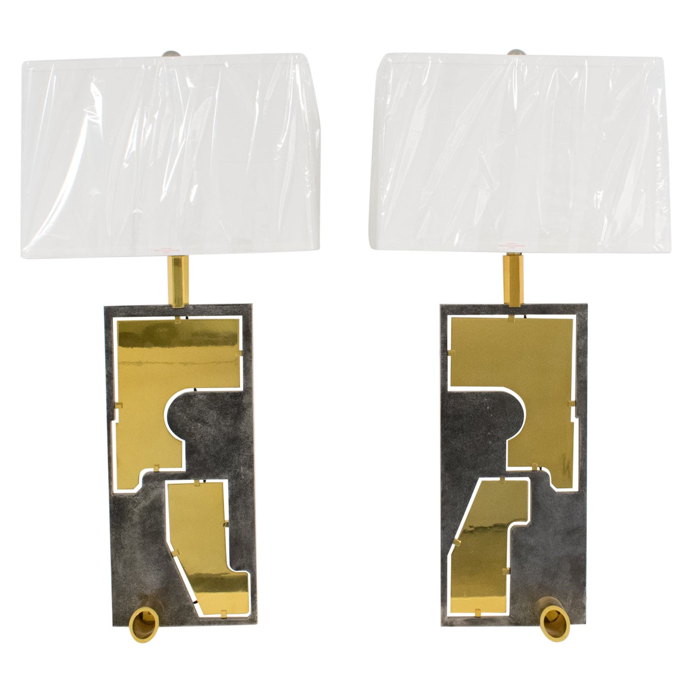 Rare Pair of Modernist Table Lamp, circa 1980