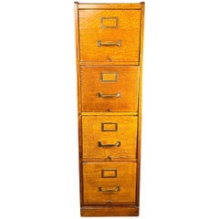 Antique Quarter Sawn Oak File Cabinet