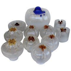 Eleven Mazzega Glass Globes