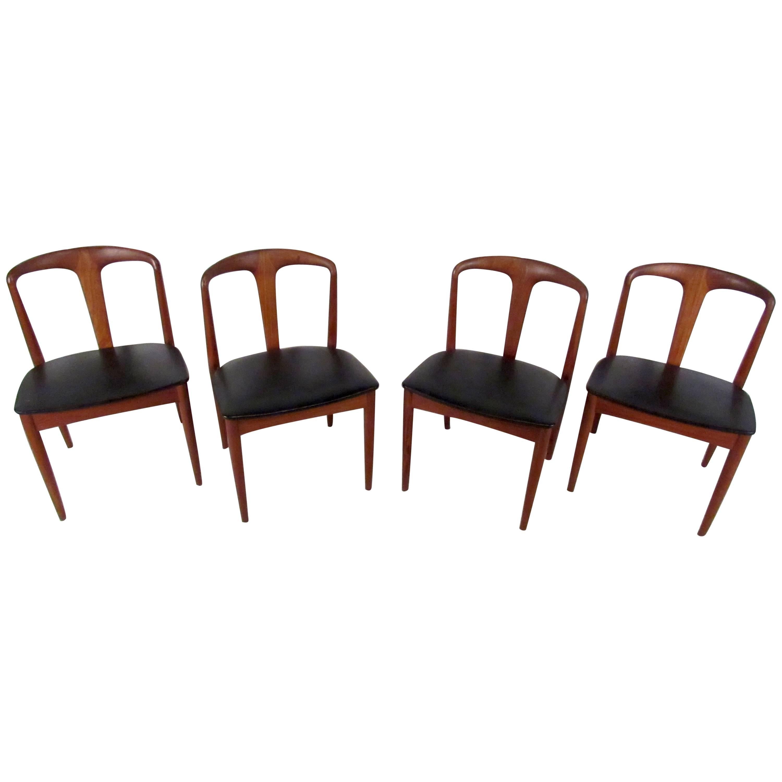 Four Mid-Century Teak Dining Chairs by Vamo Sonderborg
