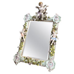 Antique Super Dresden  Mirror