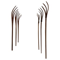 Collection of European Pine Primitive Hay Forks