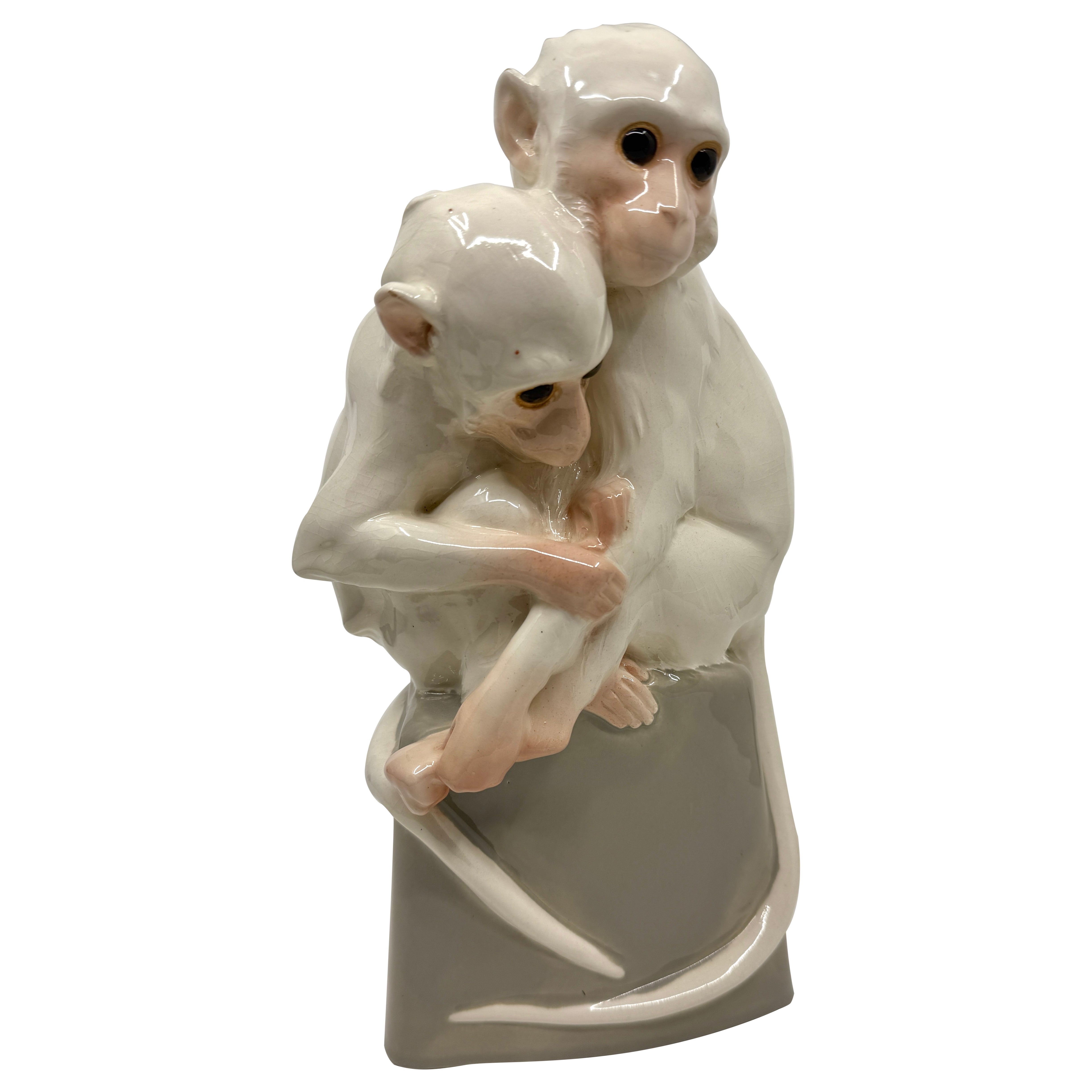 Weiner Kunst Keramische Monos Cerámica con Ojos de Cristal