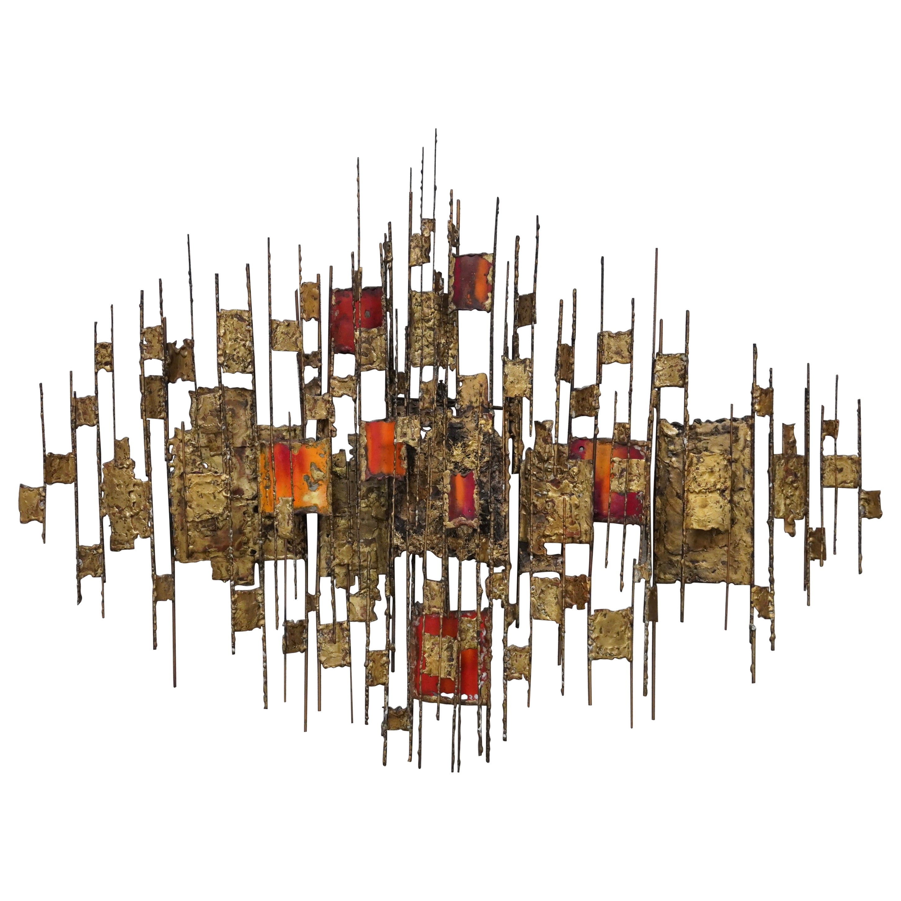Rare 1970s Abstract Metal Wall Sculpture by Donald Buby of Carmel California