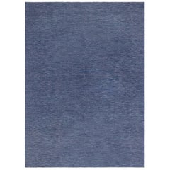 Vintage Swedish Flat-Weave Rug in Deep Indigo, at Doris Leslie Blau
