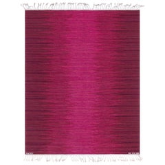 Doris Leslie Blauer schwedischer Vintage-Teppich signiert Eero Koivisto Forell, Cerise
