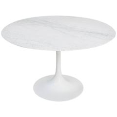 Carrara Marble Tulip Dining Table by Eero Saarinen for Knoll Int.