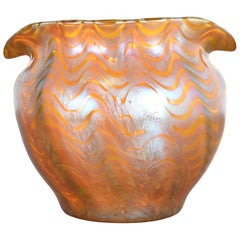 Loetz Art Nouveau Phenomenon Gre Crete Iridescent Art Glass Vase