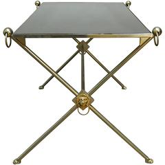 Maison Bagues Silver Metal and Glass Cocktail Table