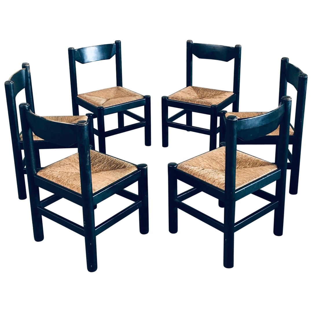 MCM Design "Carimate" Style Dining Chairs, Italy 1970's