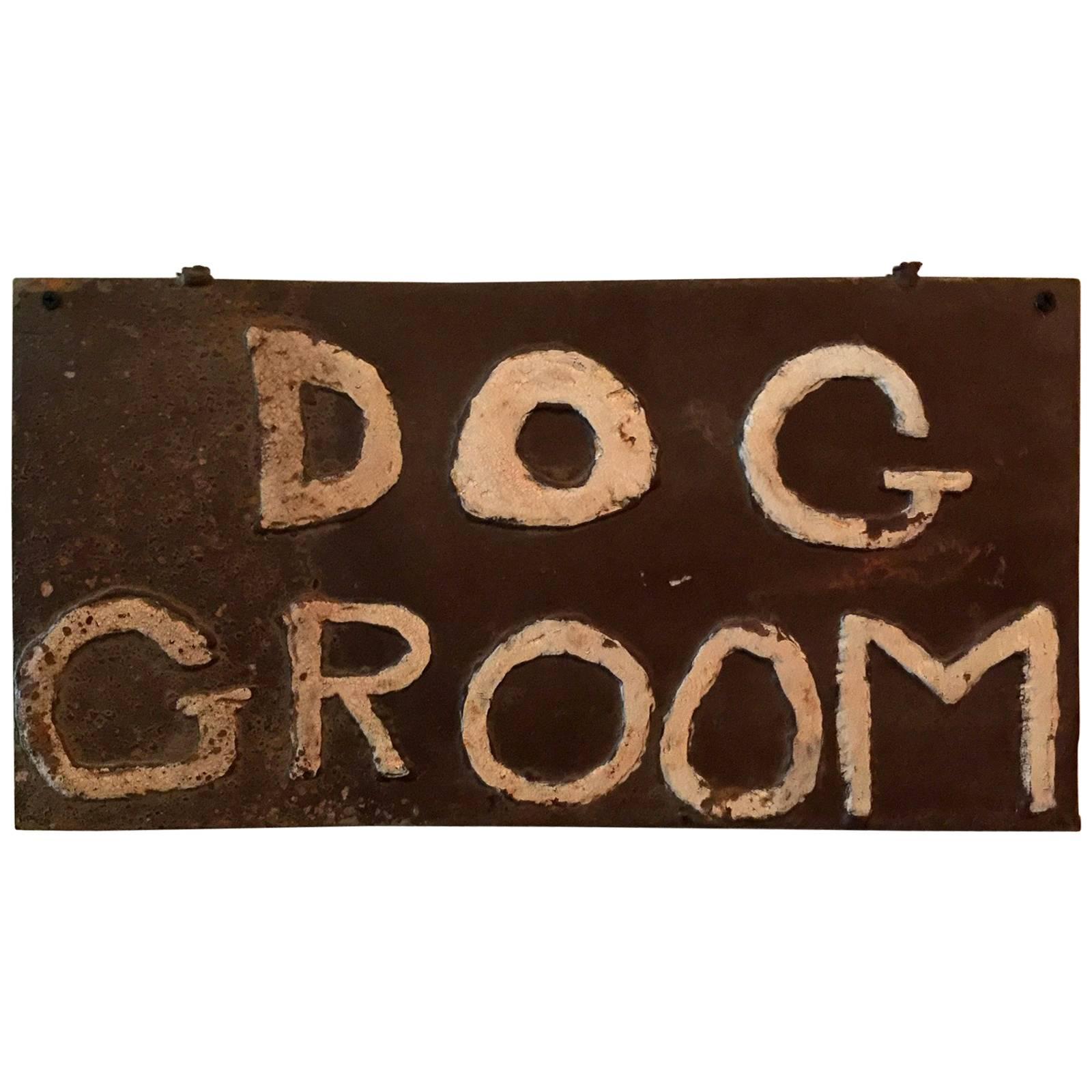 Steel Dog Grooming Sign