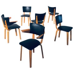 1950's MCM Dutch Design Dining Chairs by Cor Alons for Gouda Den Boer