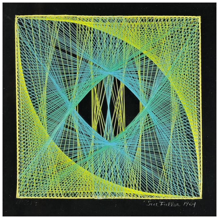 Sue Fuller MidCentury Modern String Composition 319, circa 1964 For