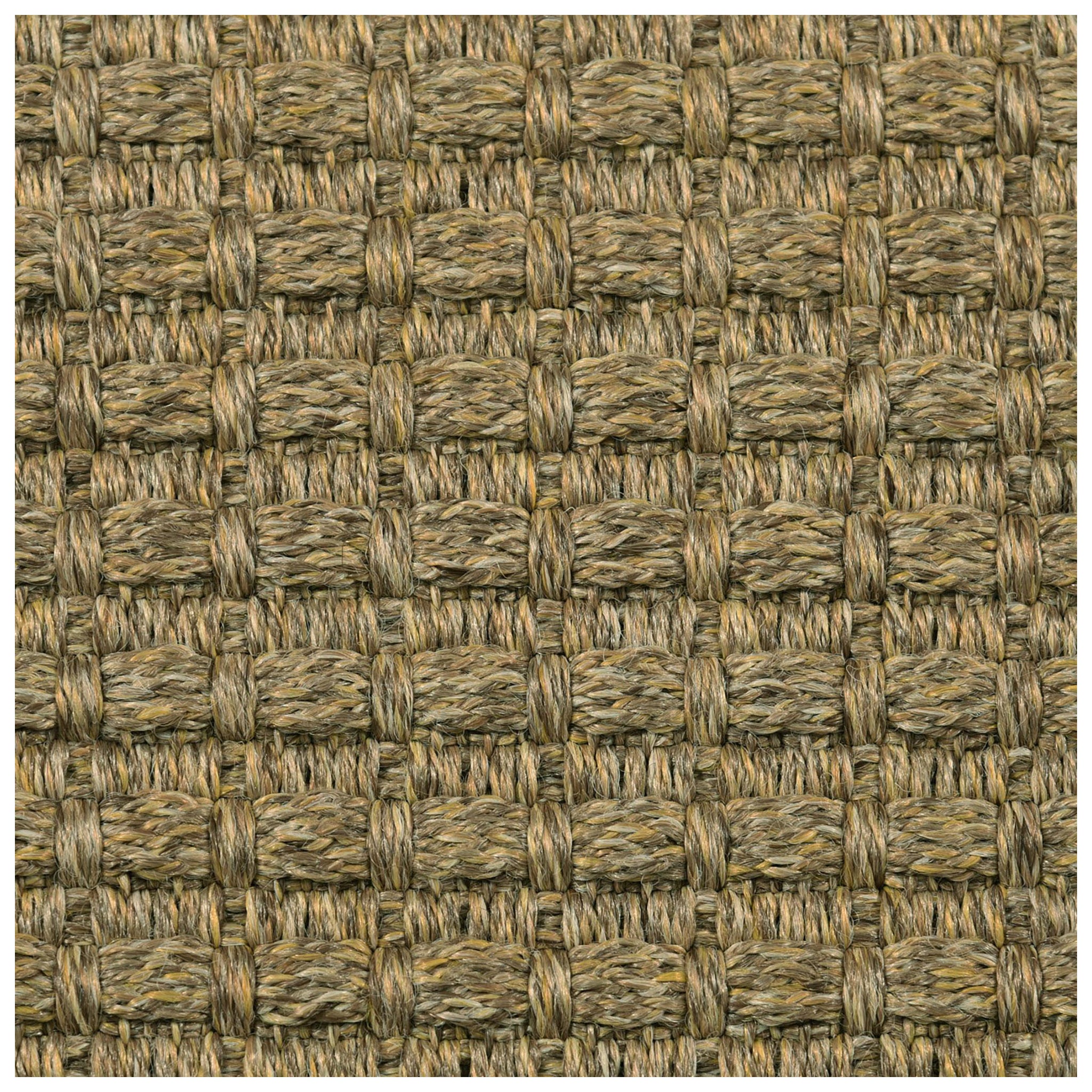 Mozambico 8x10ft oro chiaro sisalene 100% PP mini plaid  tappeto di lusso tessuto a mano
