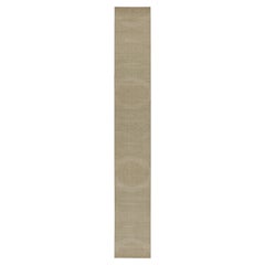 Rug & Kilim's Distressed Style Extra-Langer Läufer in Beige mit grünem Dot-Muster