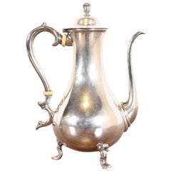 Tiffany & Co. Antigua tetera o cafetera victoriana de plata de ley