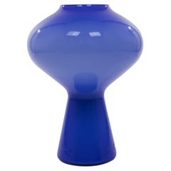 Large Blue Hand Blown Fungo Table Lamp by Massimo Vignelli for Venini, 1950s