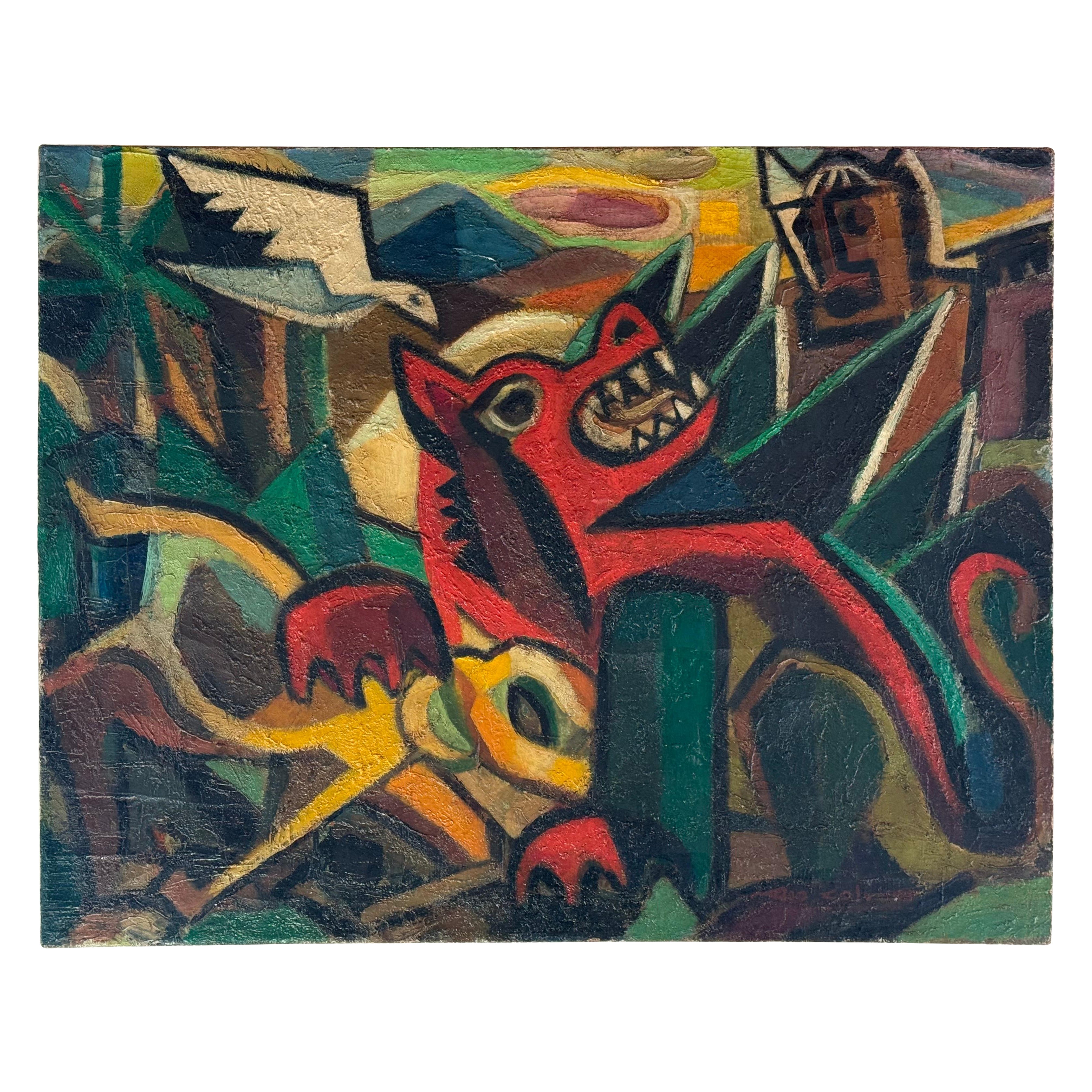 Gio Colucci - The red animal - Oil on canvas