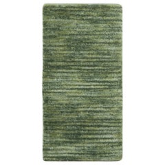 Rug & Kilim’s Contemporary Textural Custom Rug Sample in Green Tones