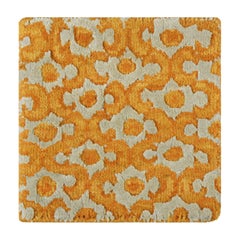 Rug & Kilim’s Modern Custom Rug Sample, Orange and Gold with Abstract Patterns