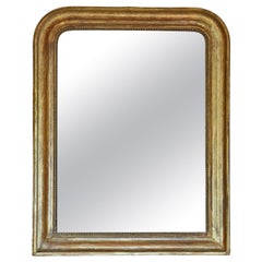 19th Century Antique Overmantle Mirror Large Gilt Gold Frame Wall Mirror Vintage