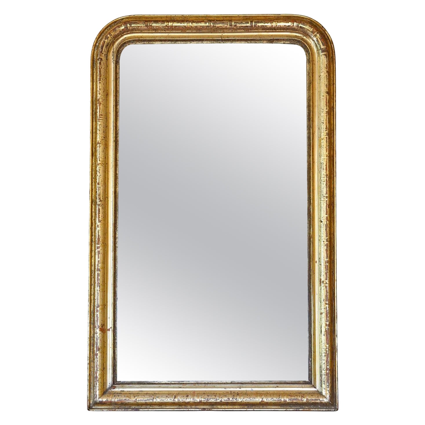 Antique Gilt Overmantle Wall Mirror – Large 19th Century Gold Frame Vintage