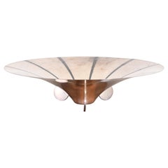 Bol de centre de table ou coupe à fruits antique Art Déco sur pied en métal argenté par WMF Ikora