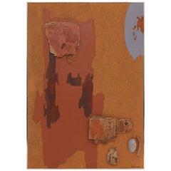Mixed-Media Hard Edge Painting and Assemblage by Jackie Carson