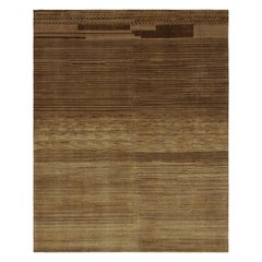 Rug & Kilims Contemporary-Teppich in Braun- und Taupe-Tönen mit Streifen und Schlieren