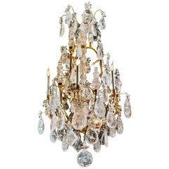 Rock Crystal and Gilt Bronze Chandelier 4