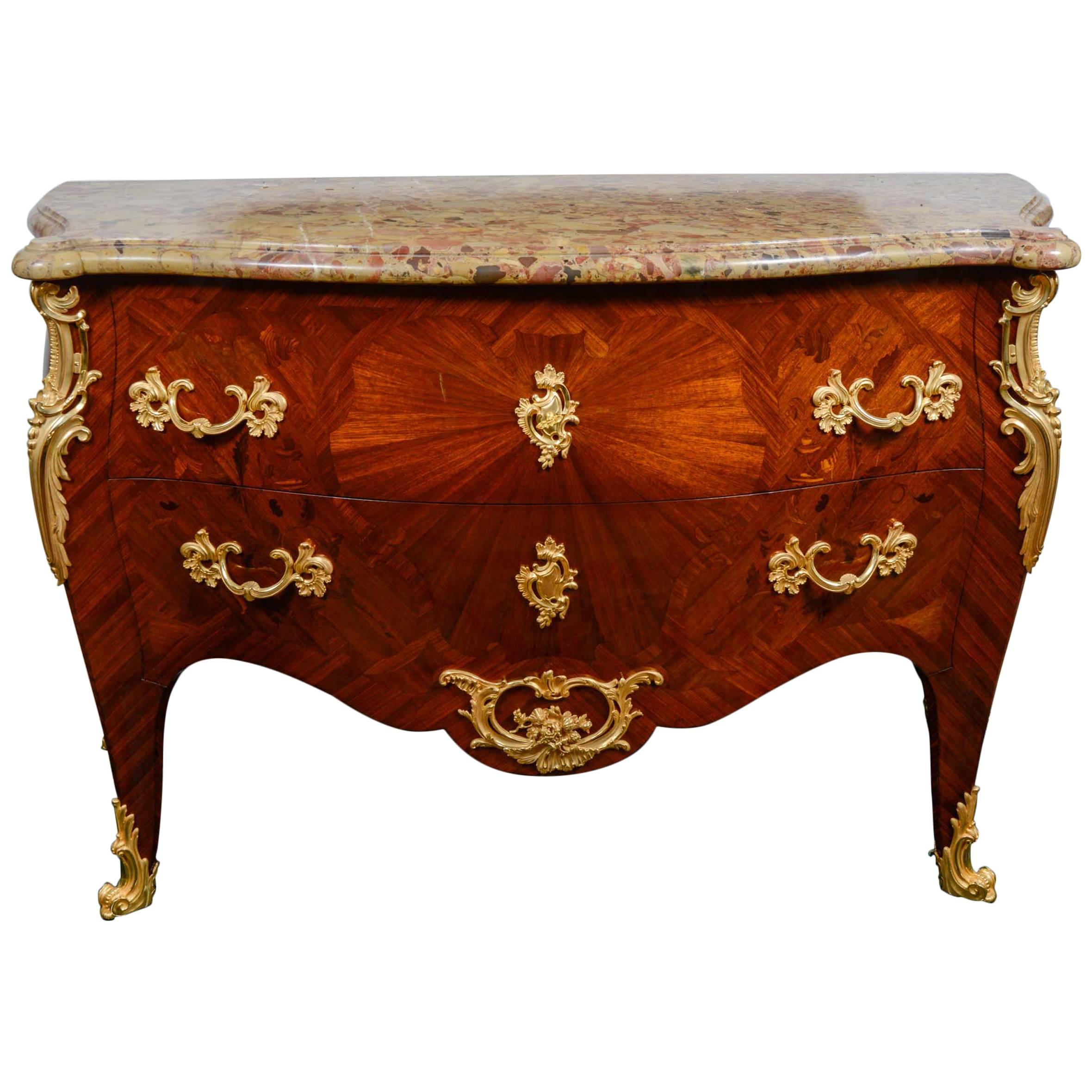 Gorgeous Commode Signed P. Sormani in Louis XV Style For Sale
