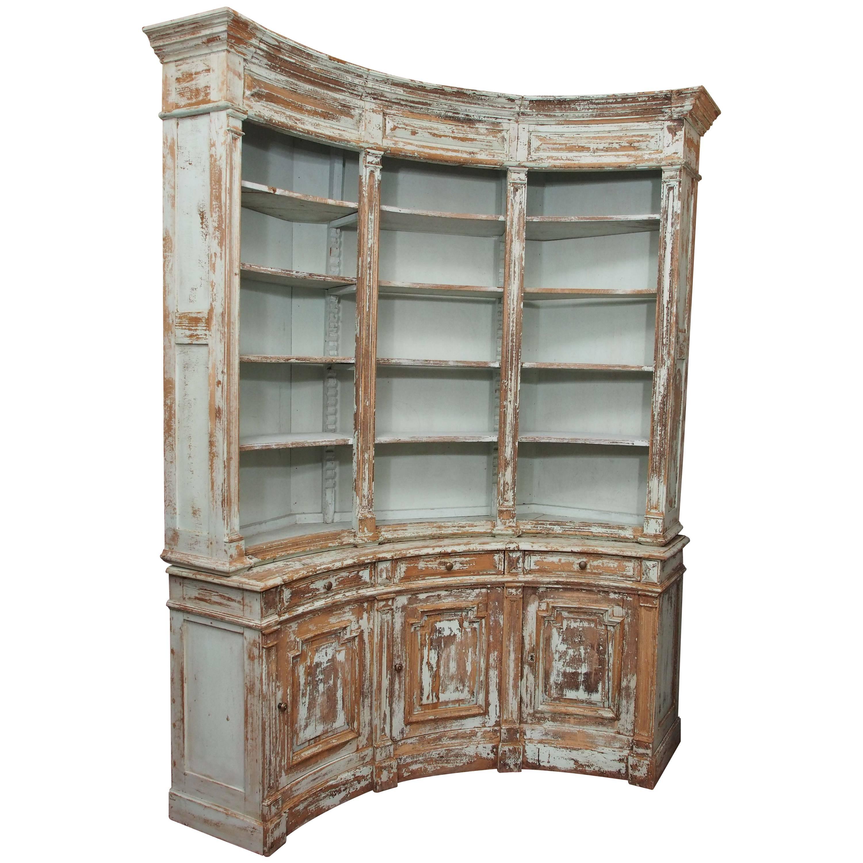 19th Century Directoire Style Curved Bibliotheque For Sale