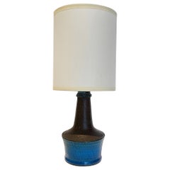 Nils, Herman Kähler Danish Modern Stoneware Table Lamp, Original Shade