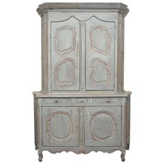 19th Century French Painted Buffet a Deux Corps